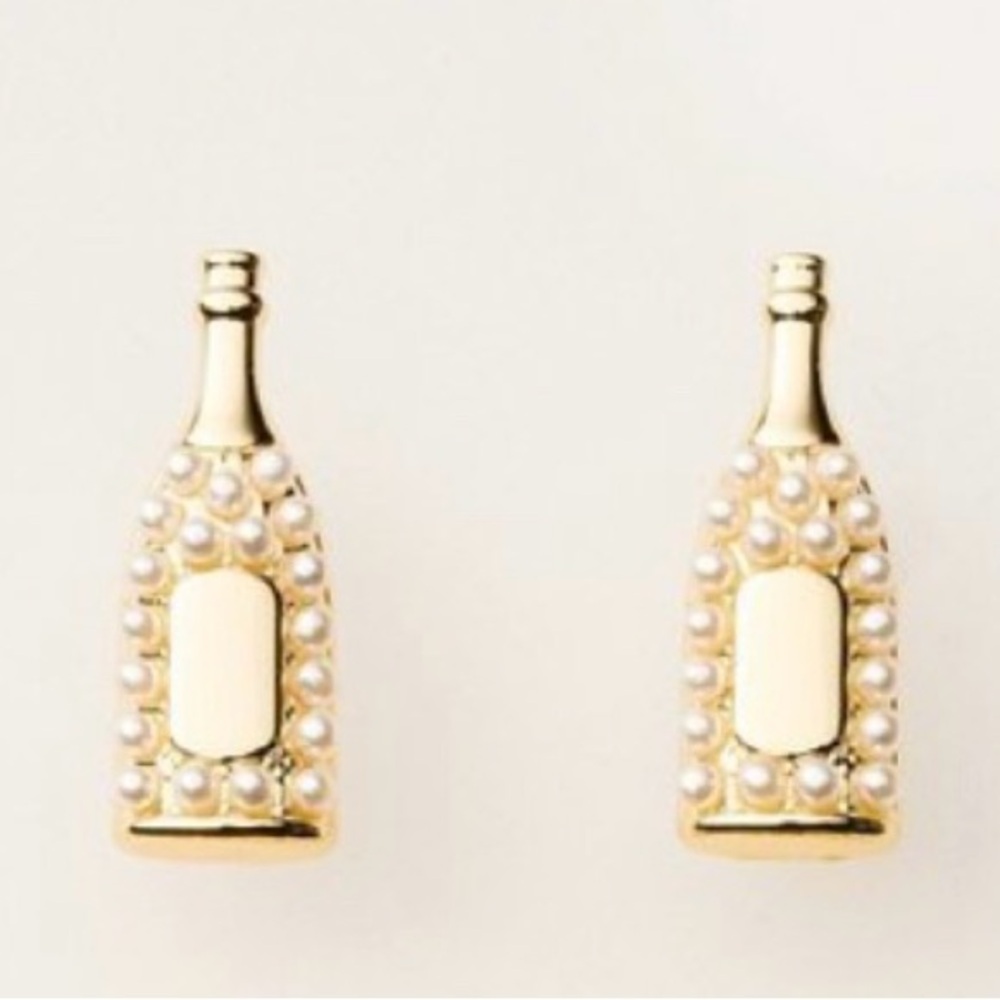 Kate Spade Champagne Novelty Stud Earrings in Gold